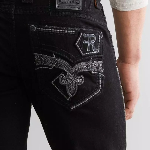 NWT Rock Revival Elios Men’s Black Shorts Size 42/ 14 1/2” inseam - Picture 4 of 9